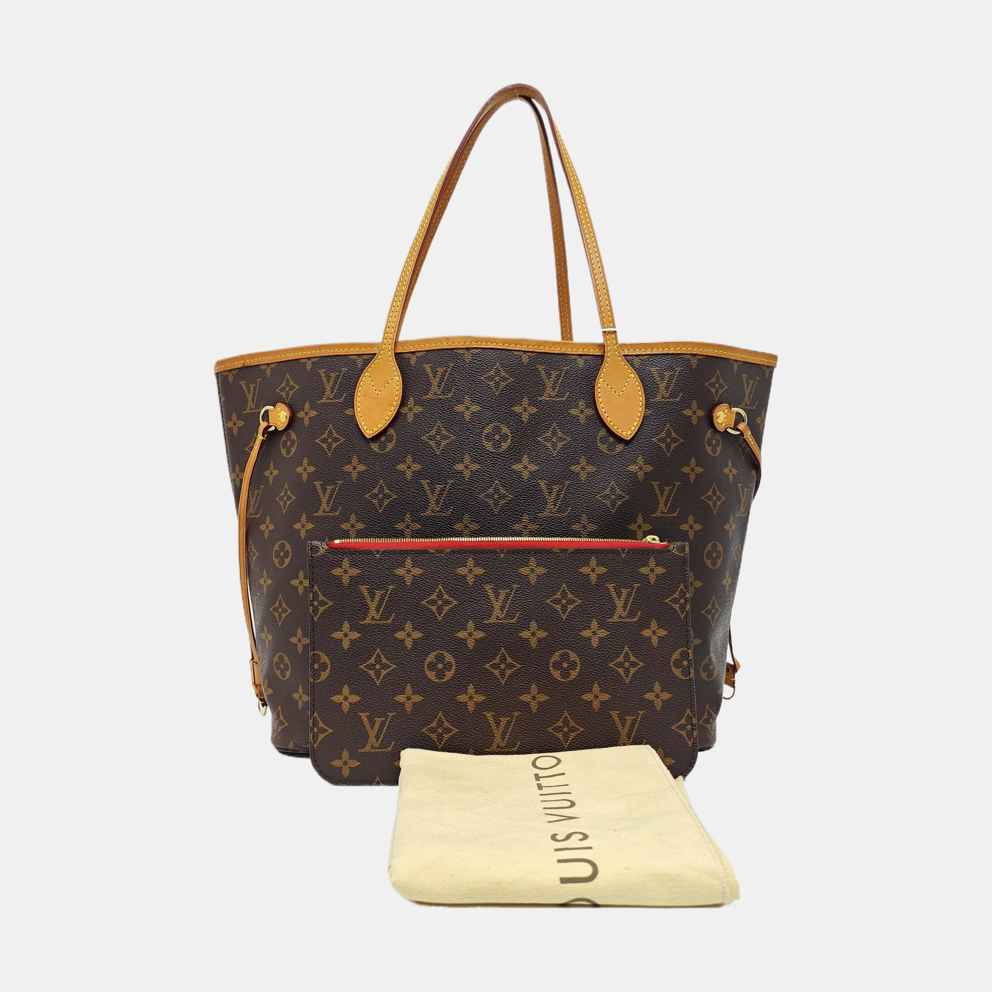NEVERFULL MM Monogram Coated Canvas Brown