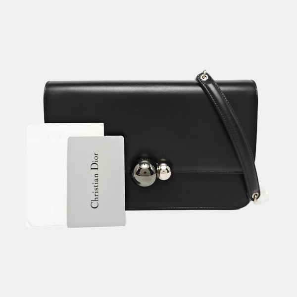 Leather Shoulder Bag Black