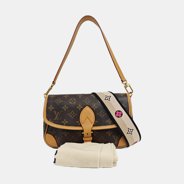 DIANE Monogram Coated Canvas Brown