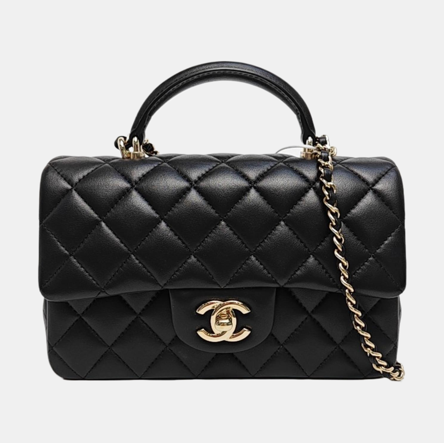 Quilted Lambskin Mini Black