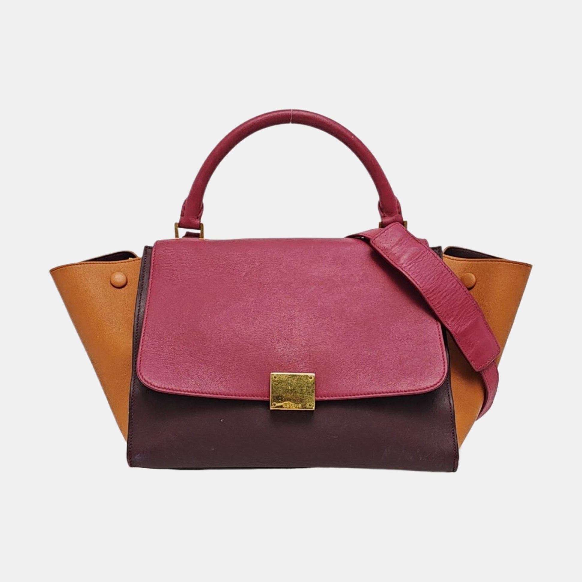 TRAPEZE Small Calfskin Red