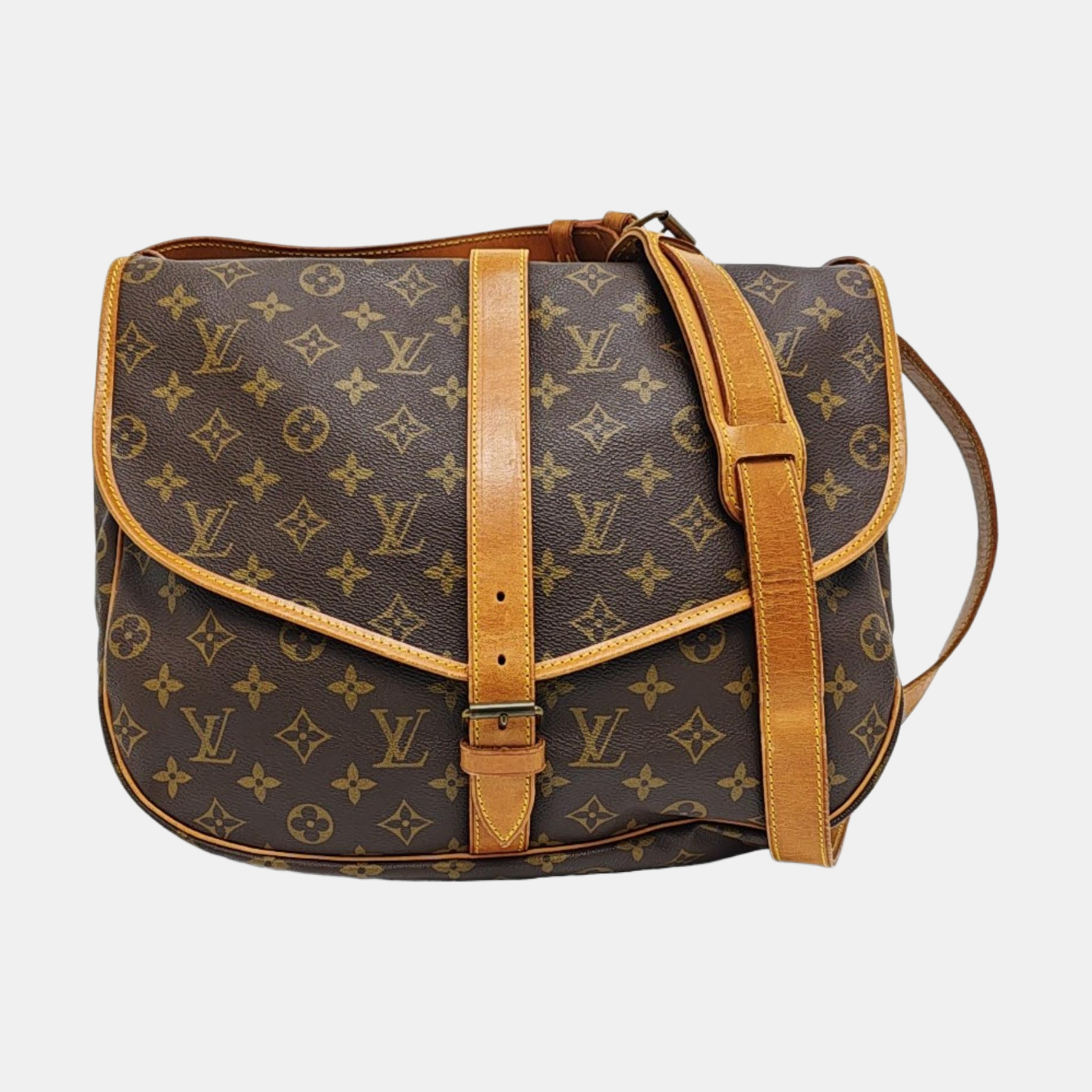 SAUMUR 35 Monogram Coated Canvas Brown