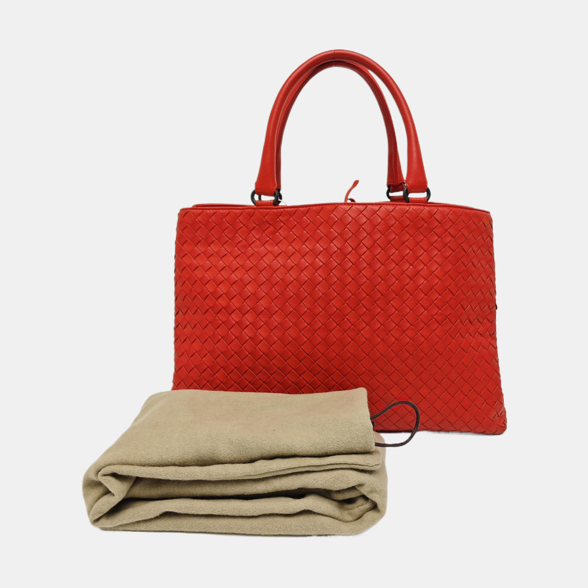 Lambskin Tote Bag Red