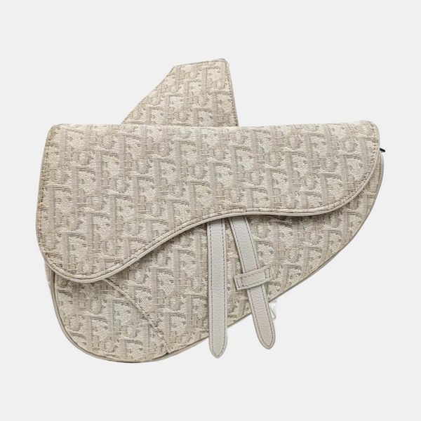 Saddle Medium Canvas Beige