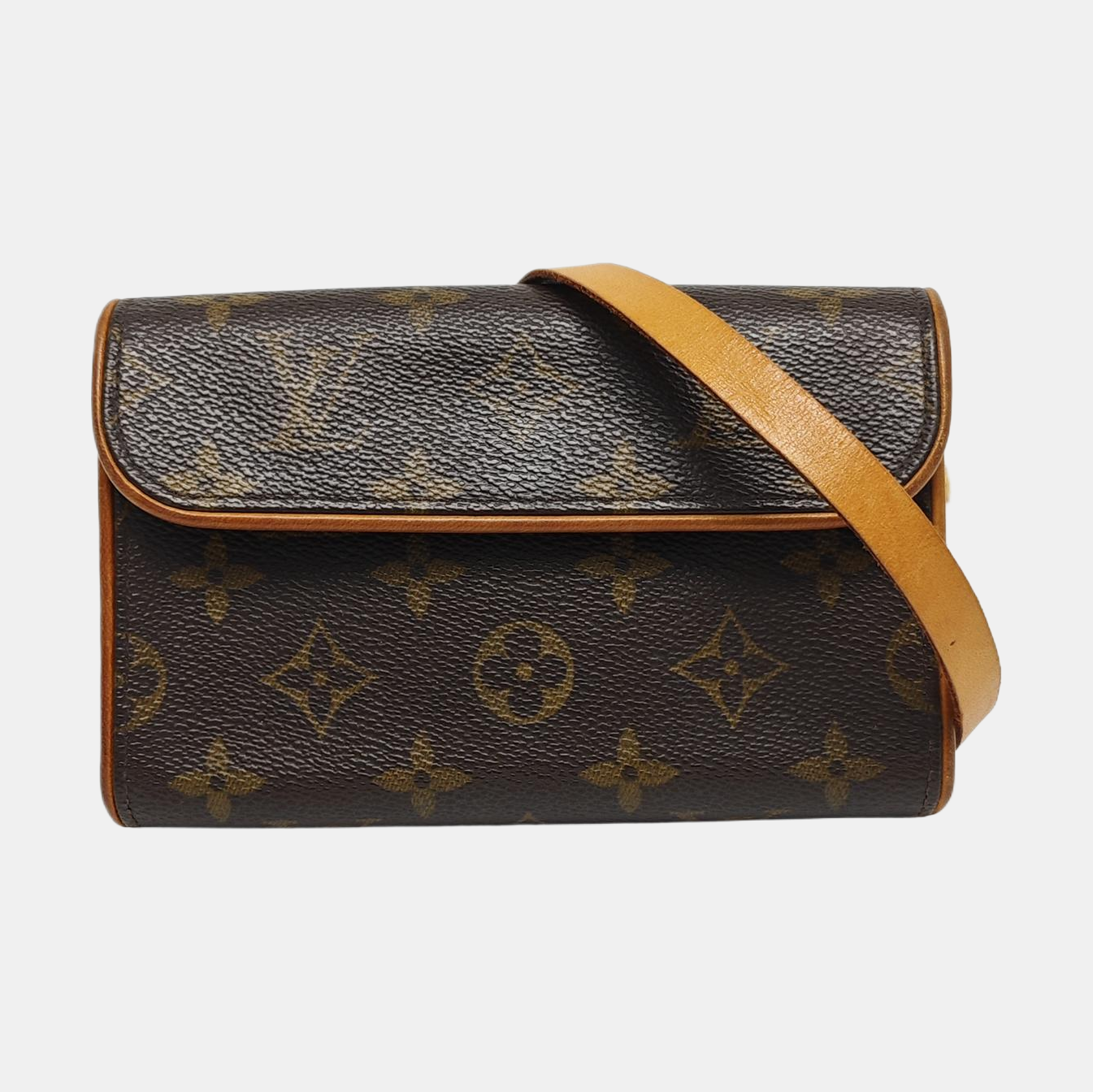 FLORENTINE Monogram Coated Canvas Brown