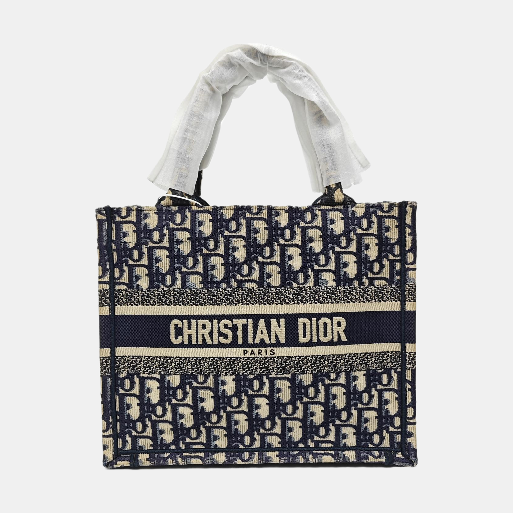Book Tote Small Oblique Canvas Blue