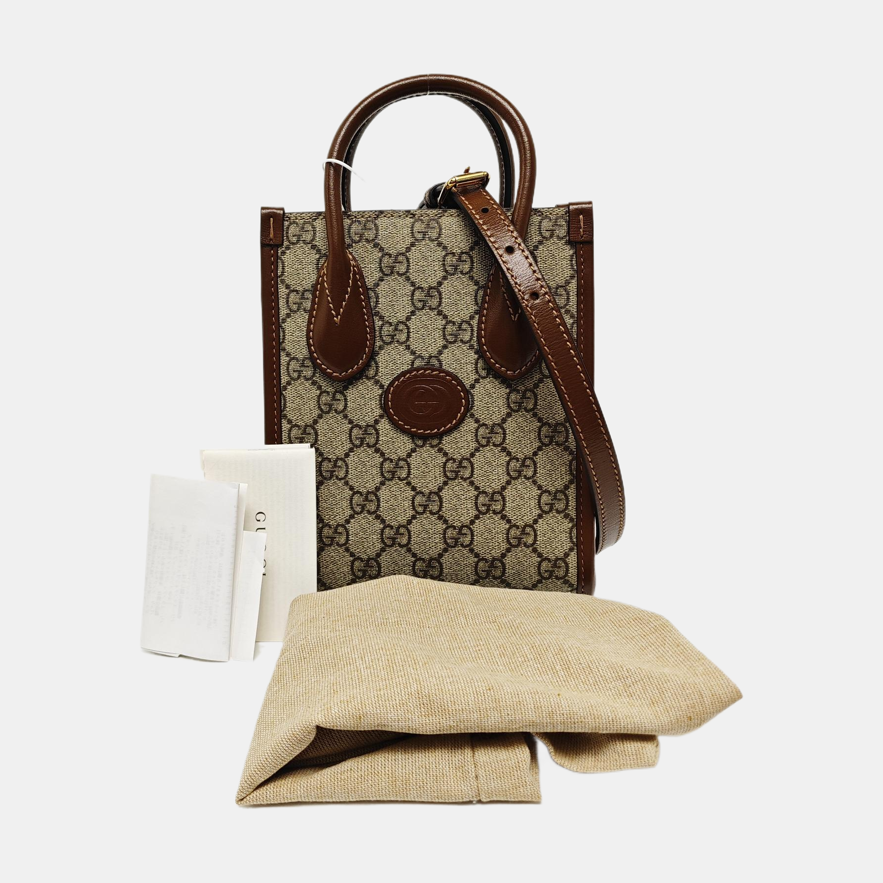 Retro Mini Monogram Coated Canvas Beige