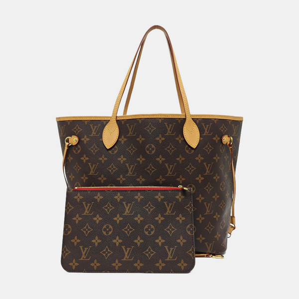 NEVERFULL MM Monogram Coated Canvas Brown