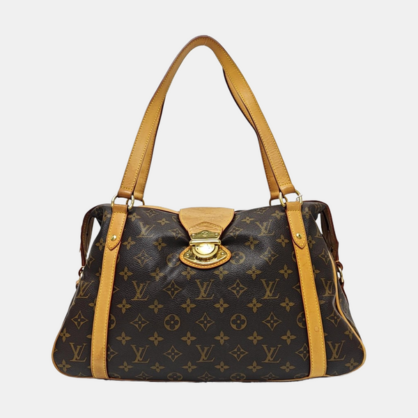STRESA Monogram Coated Canvas Brown