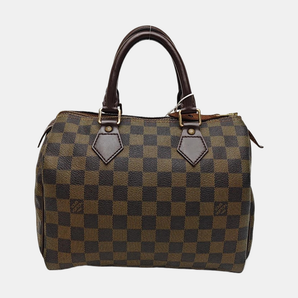 SPEEDY 25 Damier Ebene Coated Canvas Brown