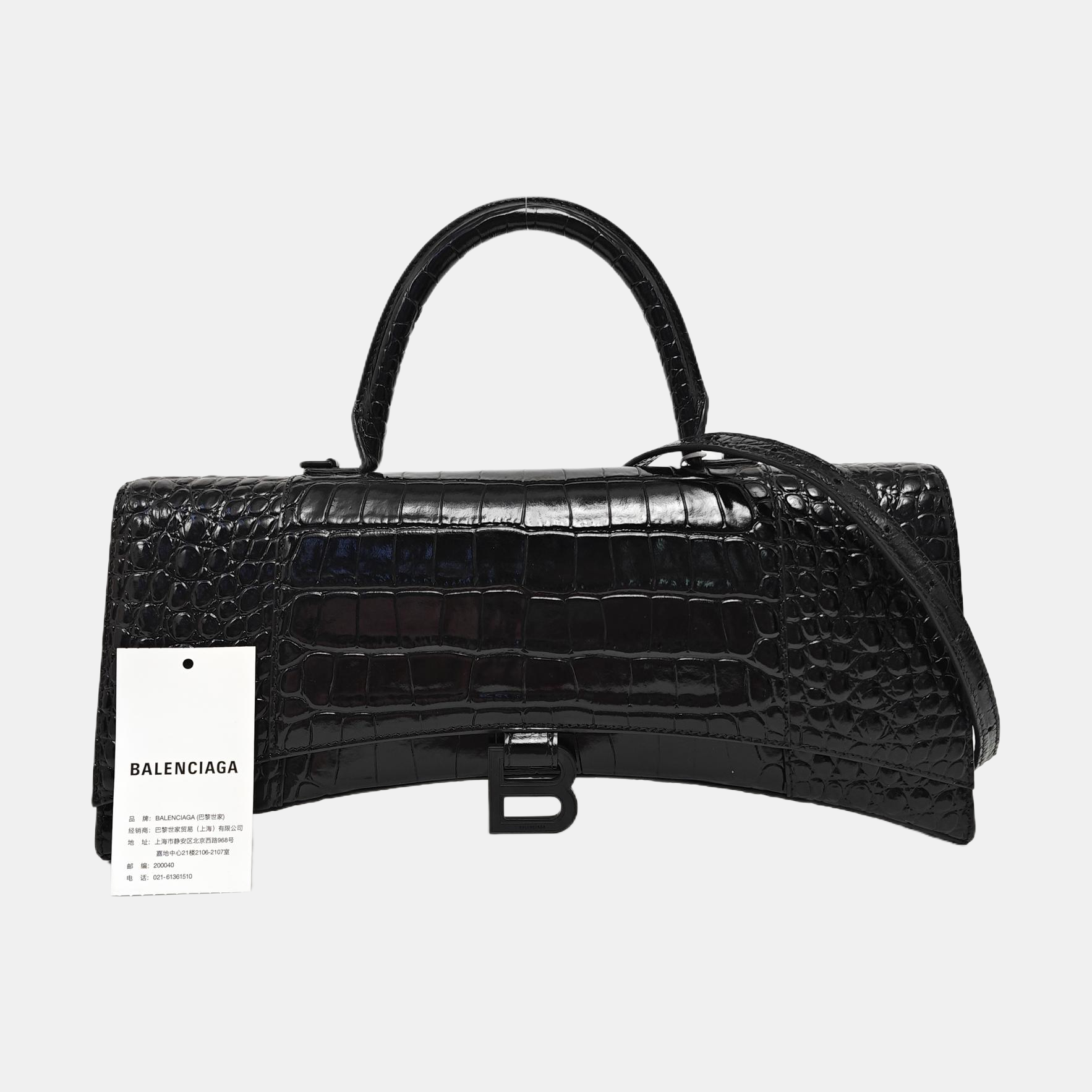 Hourglass Calfskin Black