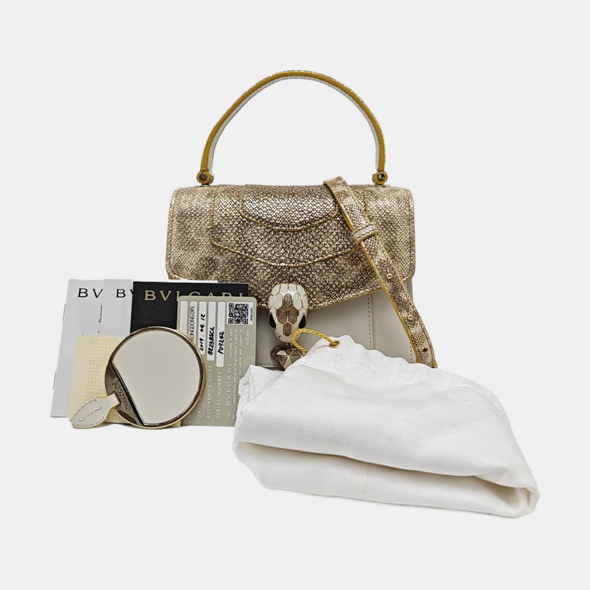 SERPENTI FOREVER Calfskin White