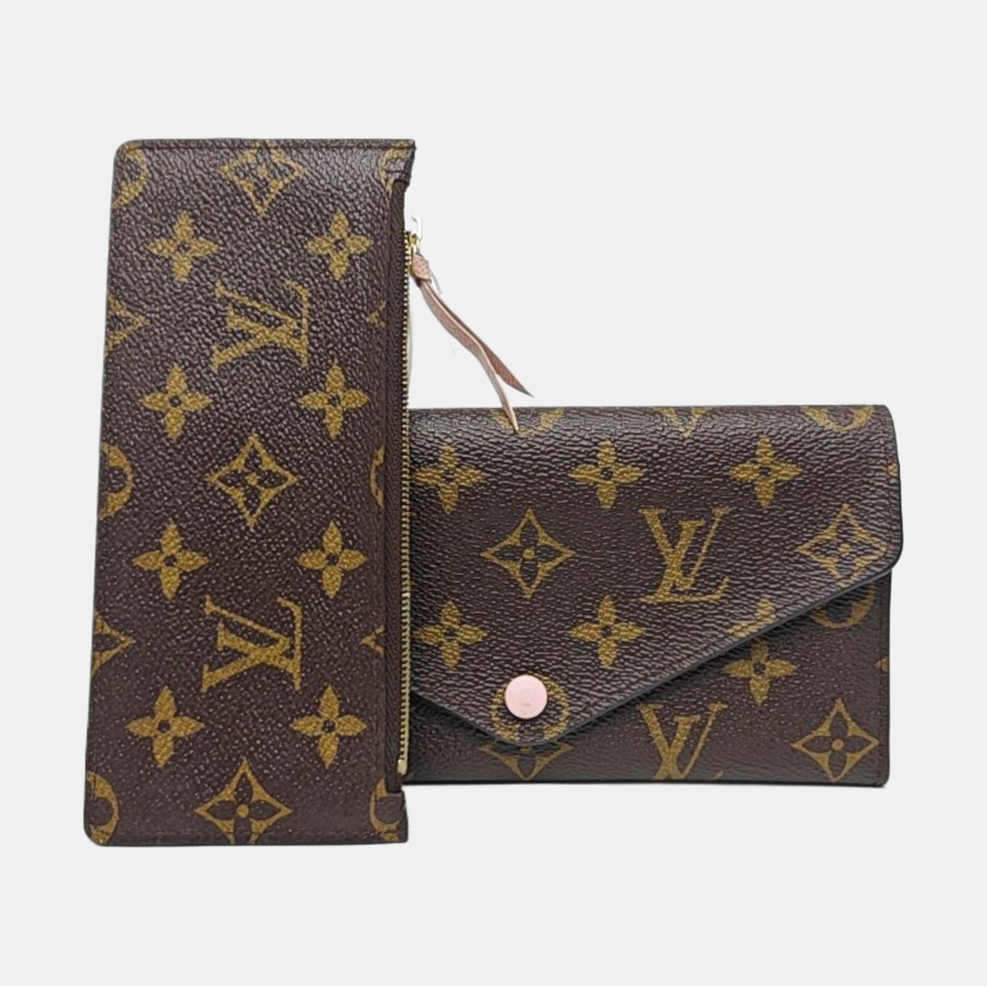 JOSÉPHINE Monogram Coated Canvas Brown Wallet
