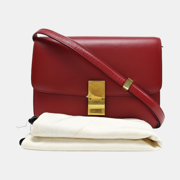 CLASSIC BOX Medium Calfskin Red