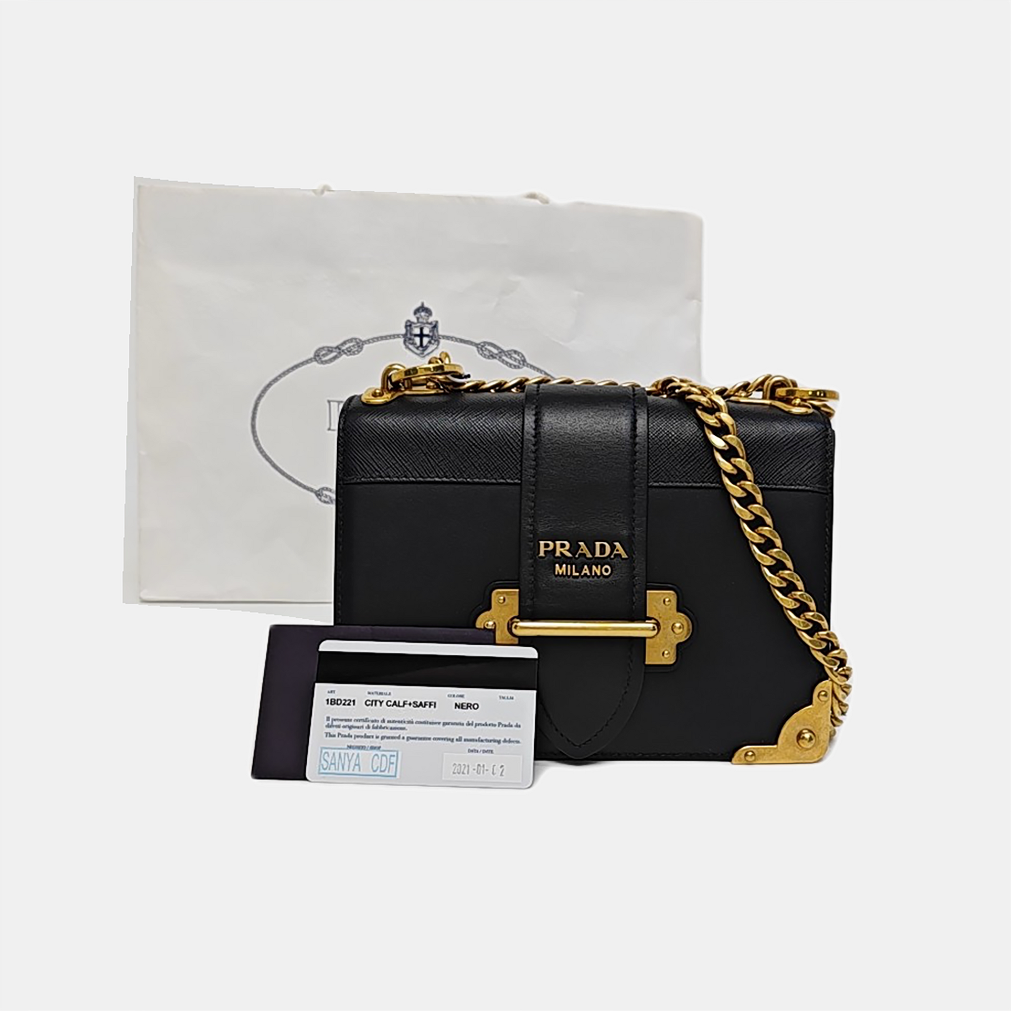 Cahier Saffiano Calfskin Black