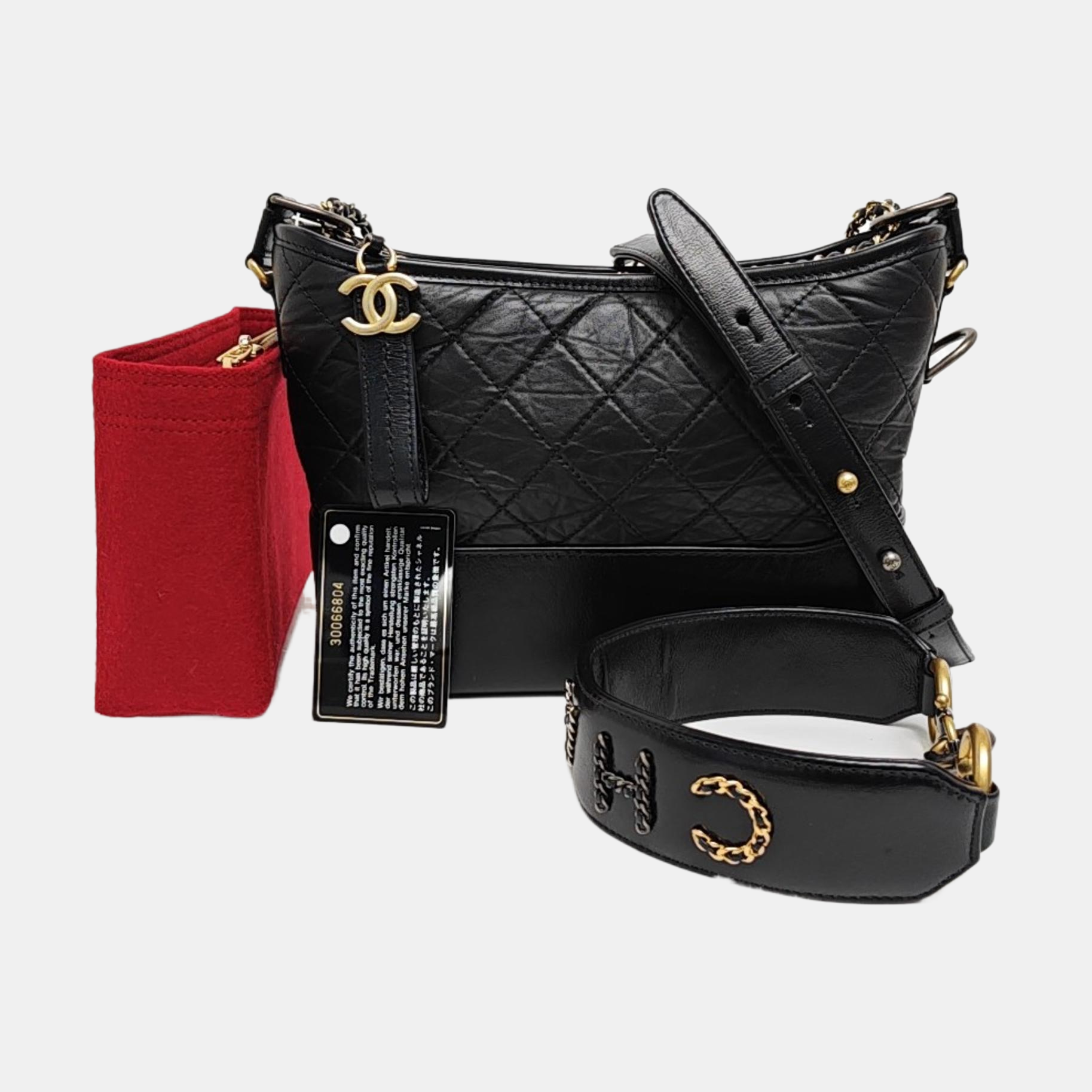 GABRIELLE Medium Quilted Calfskin Black