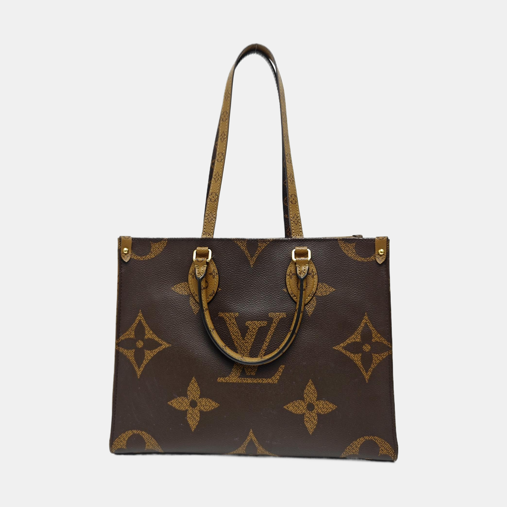 ONTHEGO MM Monogram Coated Canvas Brown