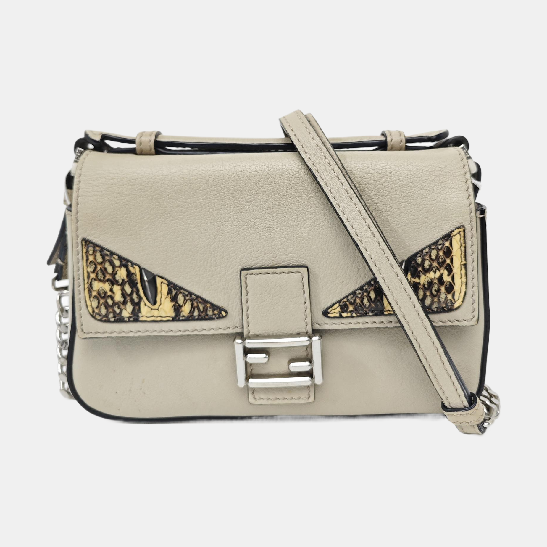 Calfskin Shoulder Bag Gray