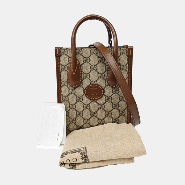 Retro Mini Monogram Coated Canvas Beige