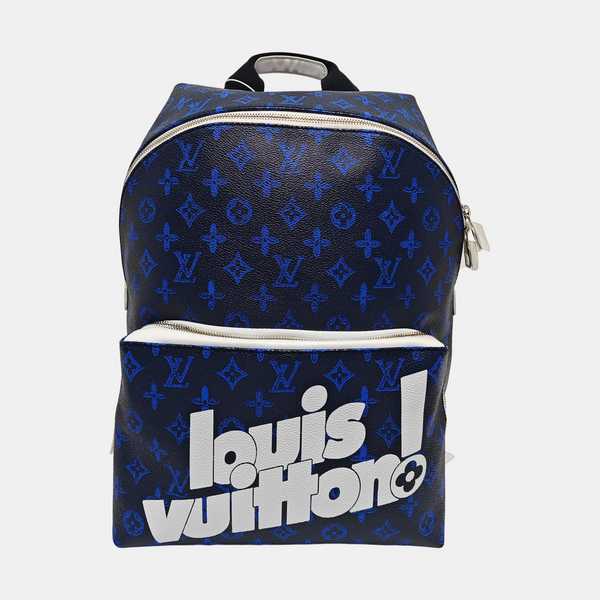 DISCOVERY PM Monogram Coated Canvas Blue
