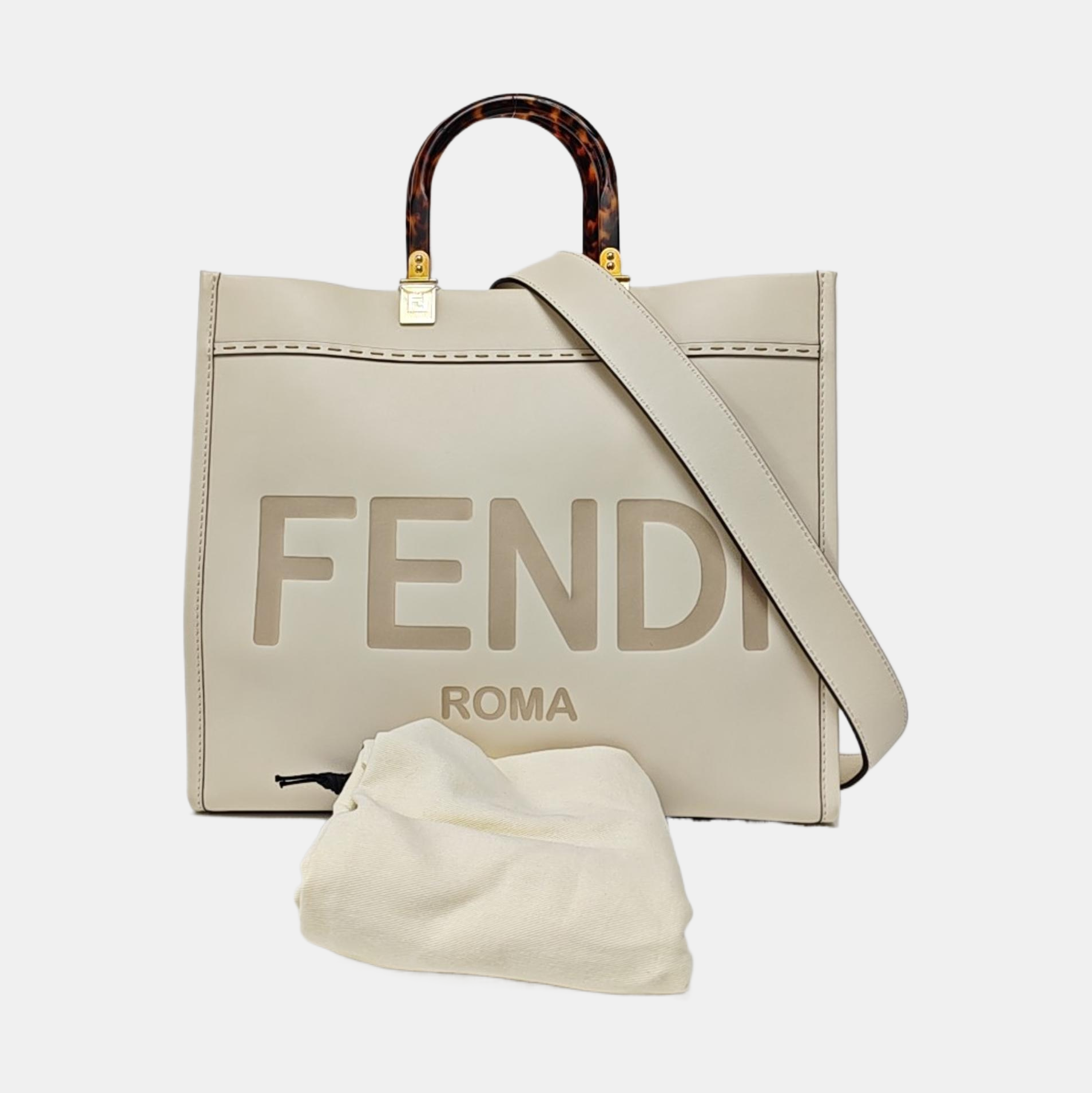Sunshine Medium Calfskin White