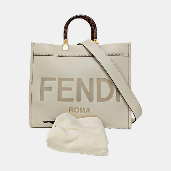 Sunshine Medium Calfskin White