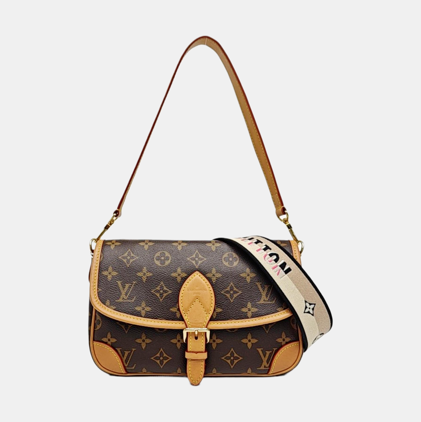 DIANE Monogram Coated Canvas Brown