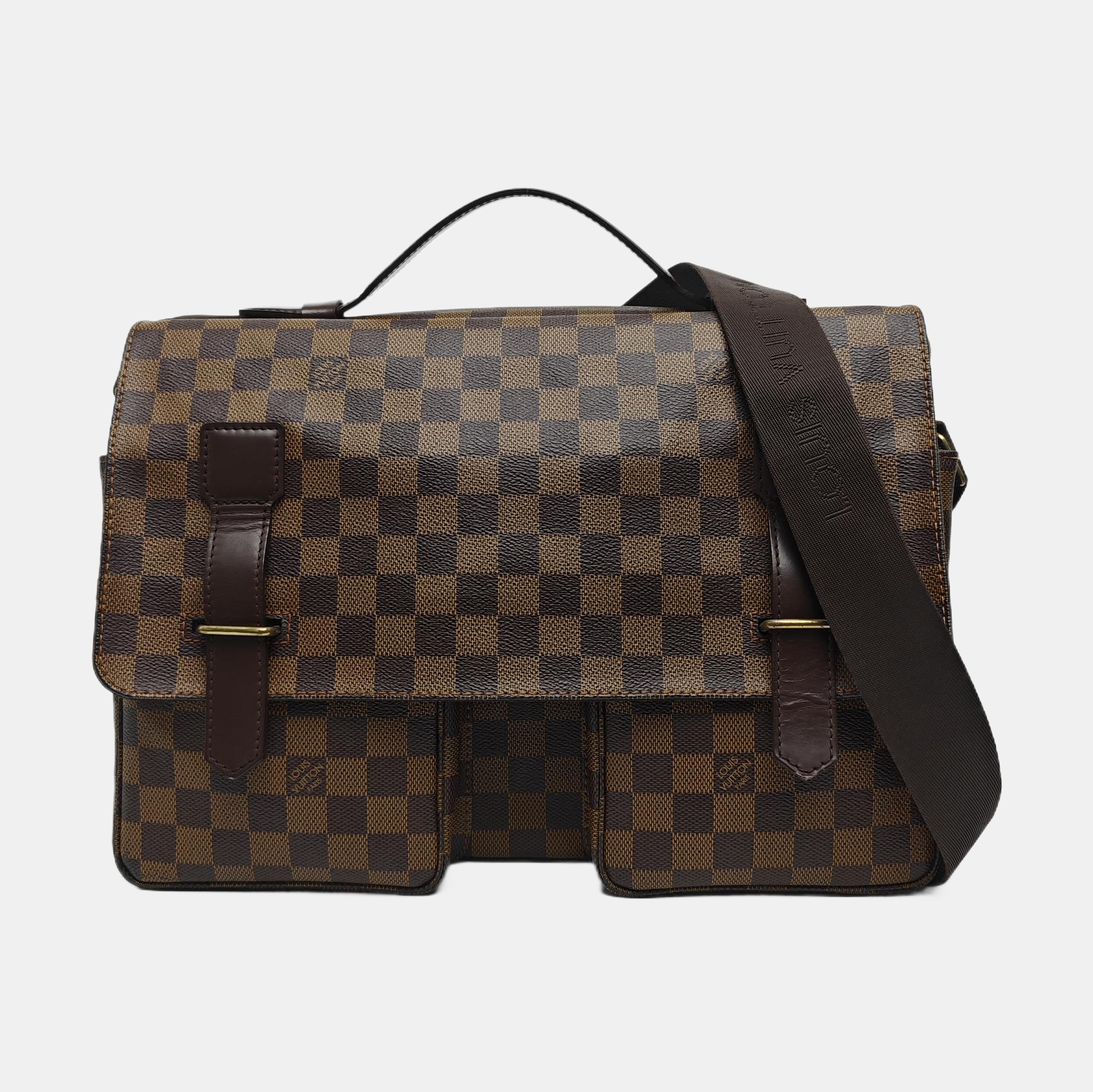 BROADWAY Damier Ebene Coated Canvas Brown