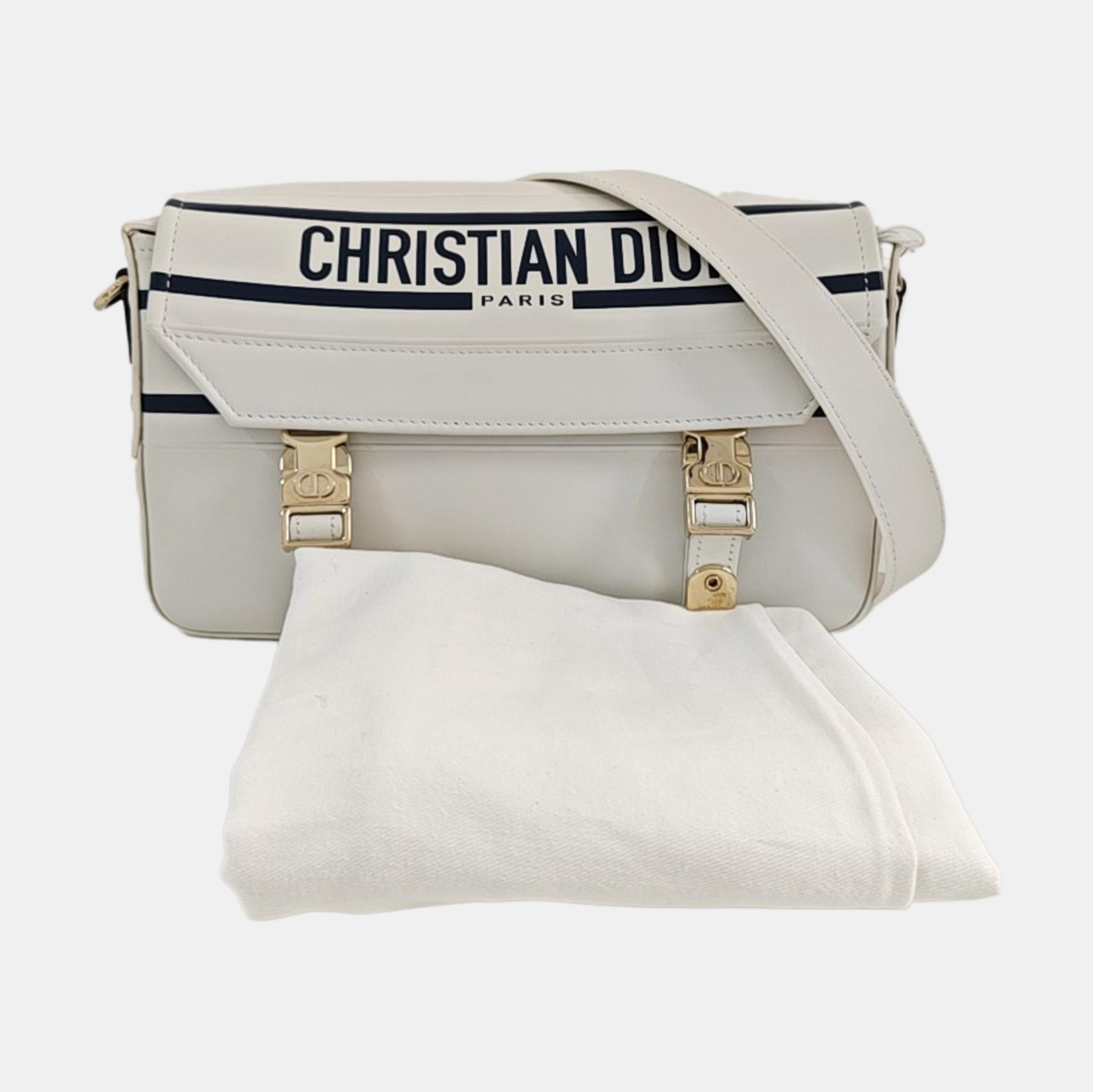 Diorcamp Small Calfskin White