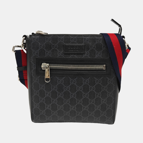 GG Imprime Small Monogram Coated Canvas Black