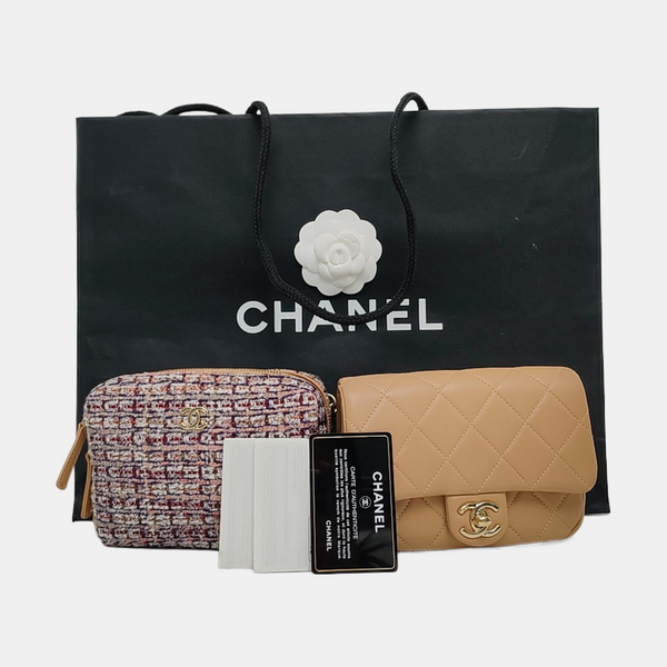 Quilted Lambskin Belt Bag Multicolor