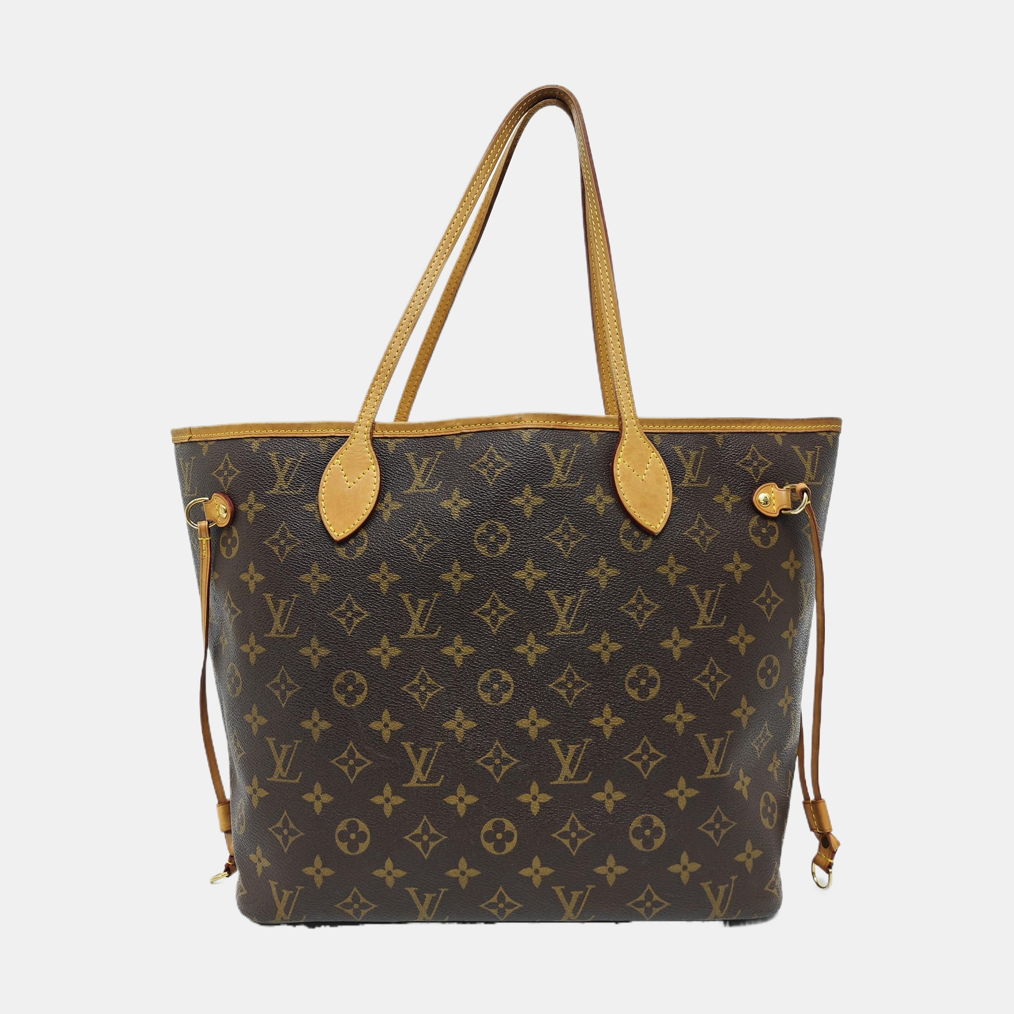 NEVERFULL MM Monogram Coated Canvas Brown