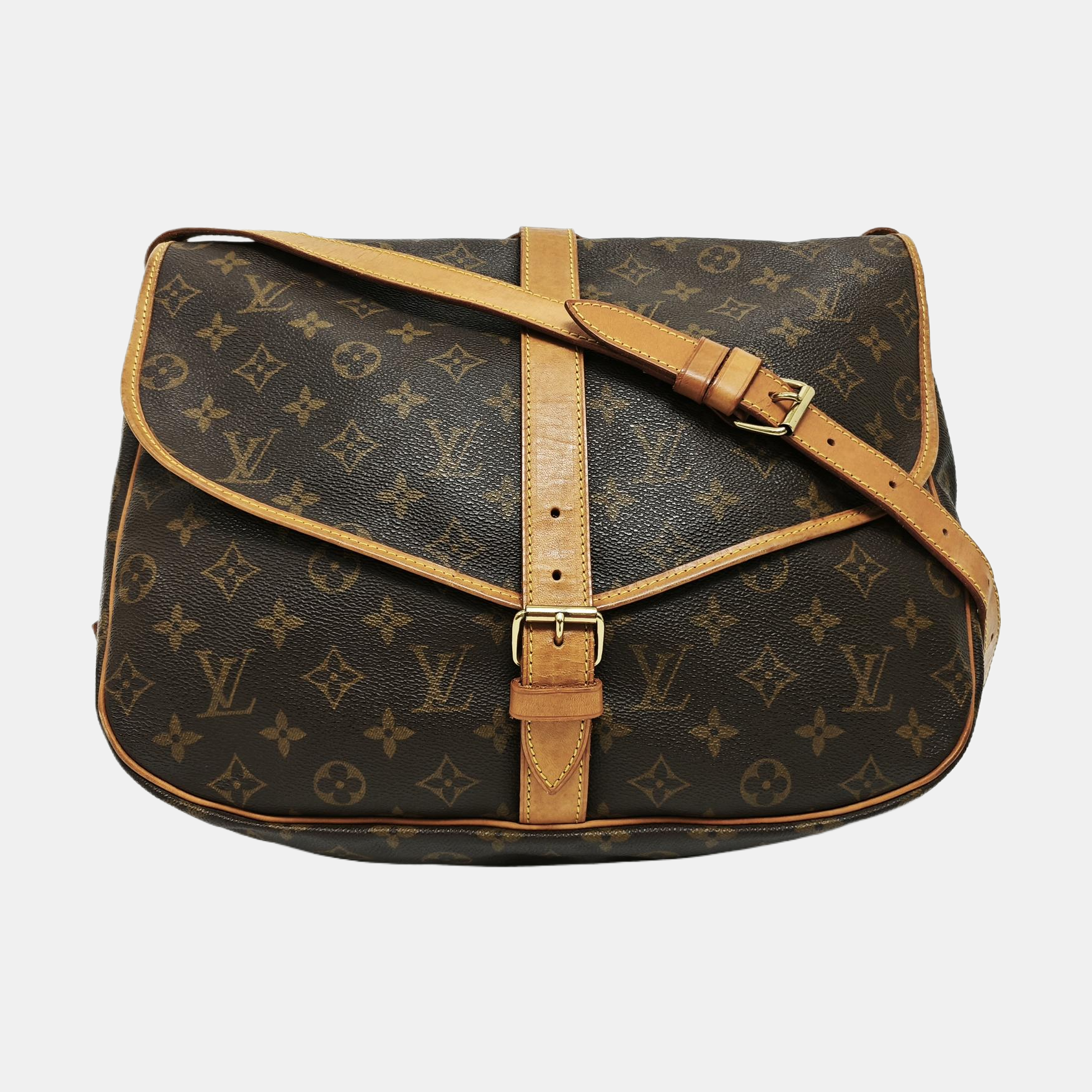 SAUMUR 35 Monogram Coated Canvas Brown