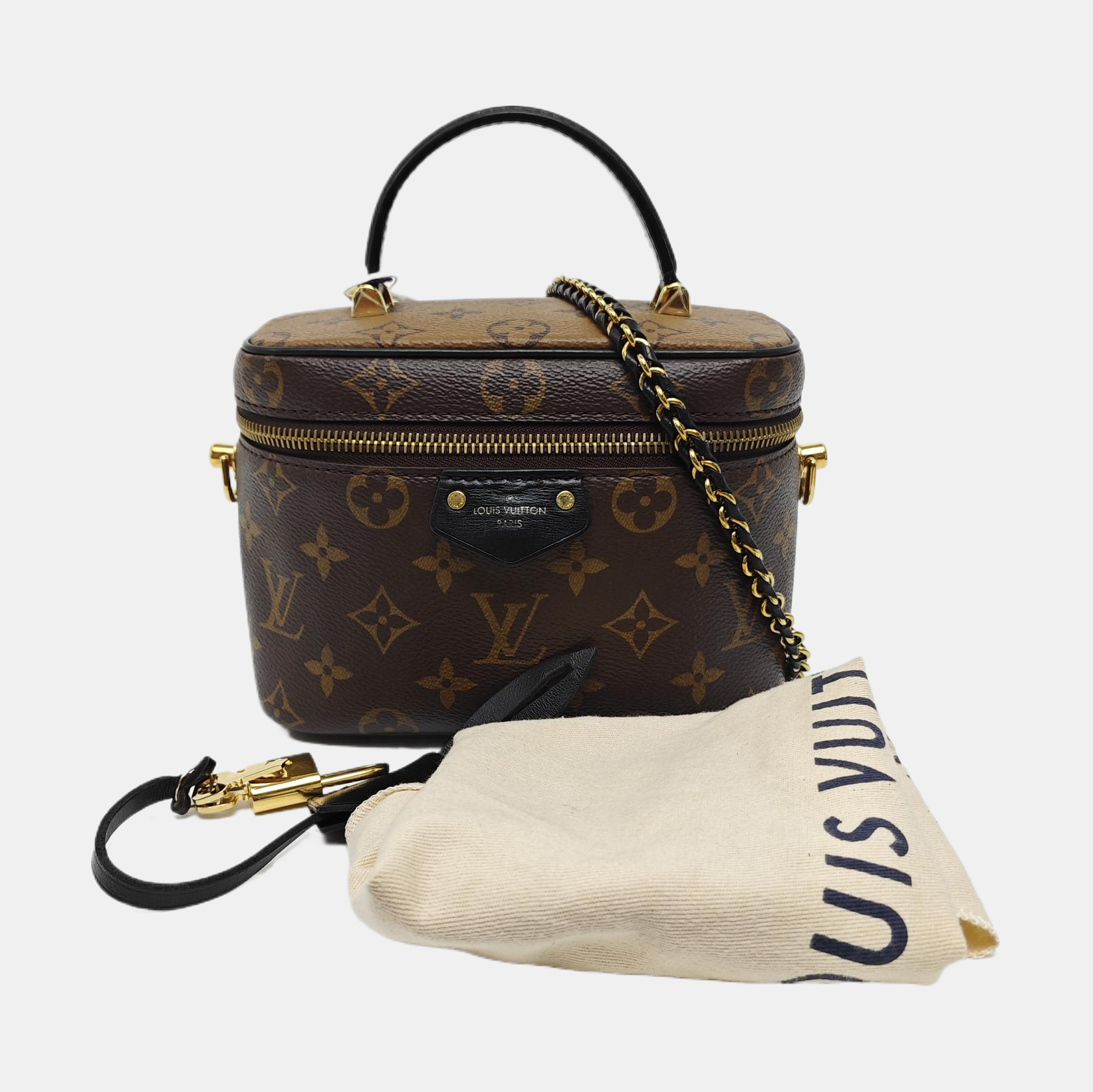 Vanity Chain Pouch Monogram Coated Canvas Brown