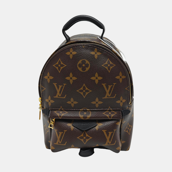 PALM SPRINGS Mini Monogram Coated Canvas Brown