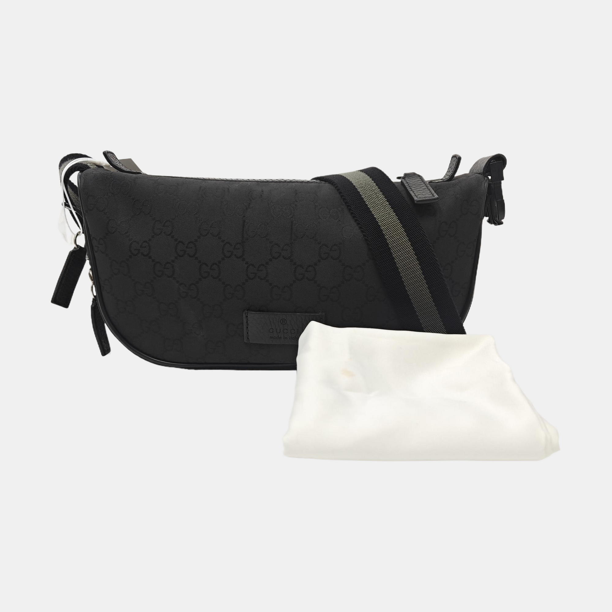 Monogram Canvas Crossbody Bag Black