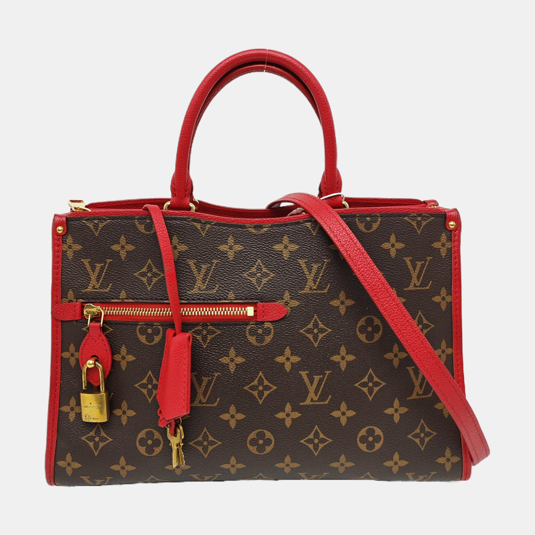 POPINCOURT PM Monogram Coated Canvas Brown