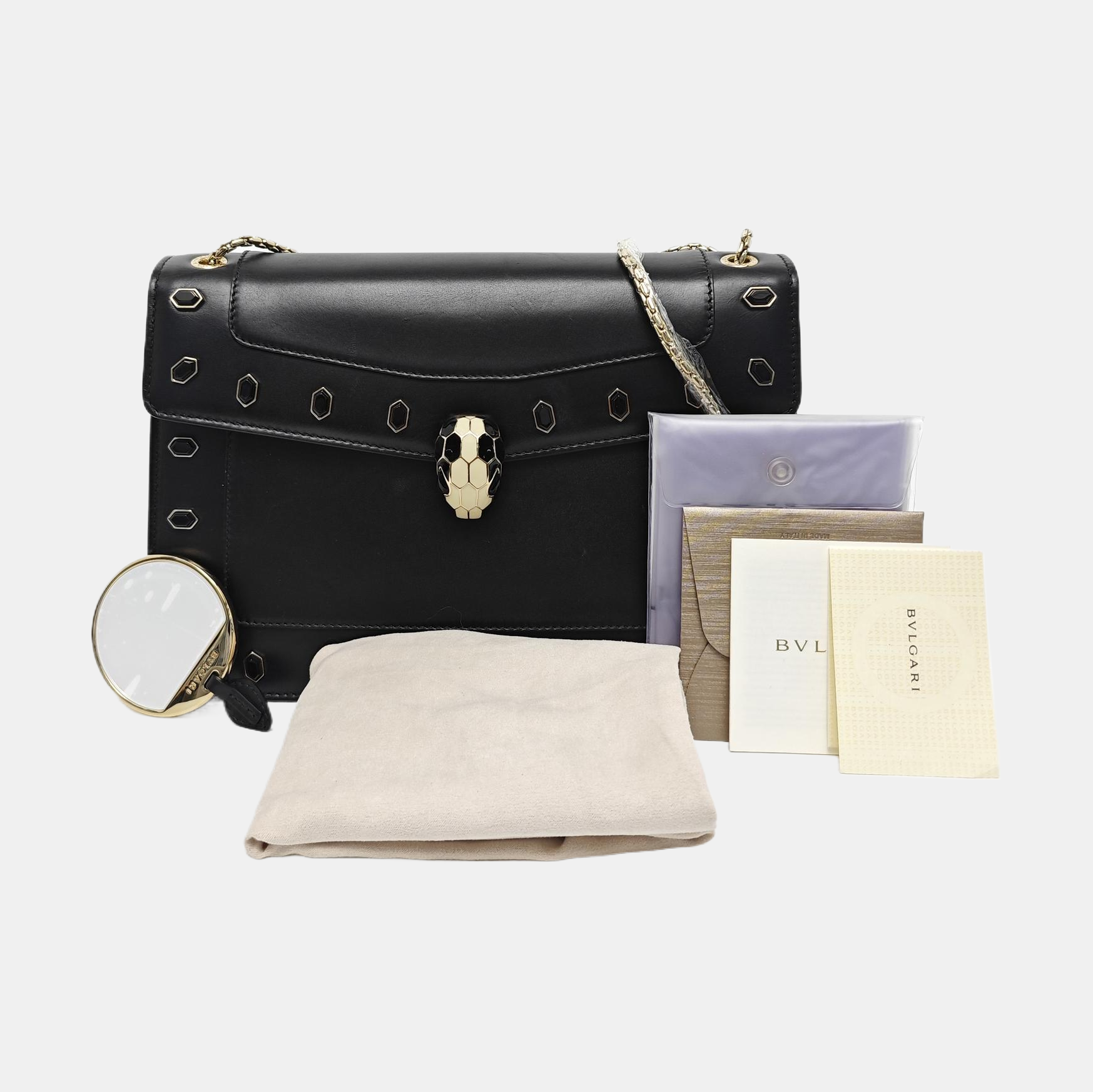 SERPENTI FOREVER Medium Calfskin Black