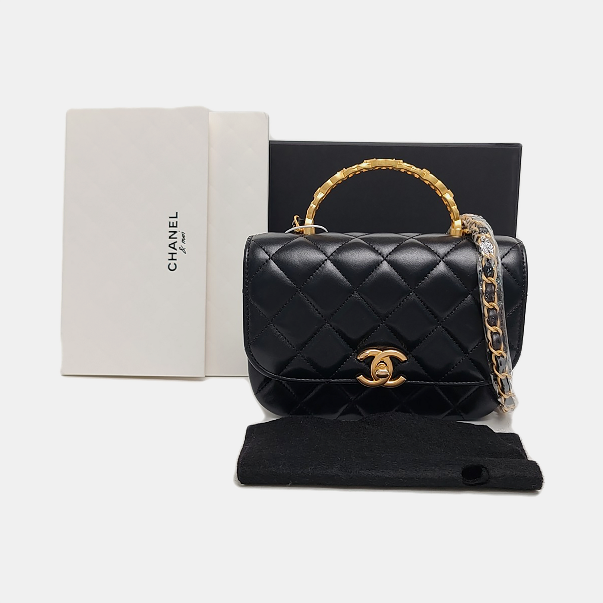 Quilted Lambskin Mini Black