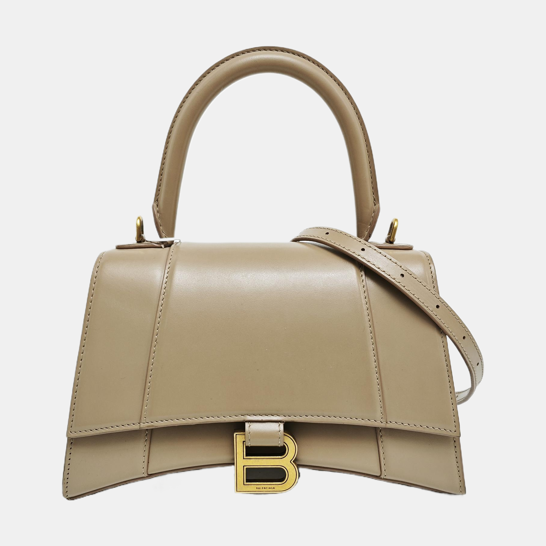 Hourglass S Calfskin Beige