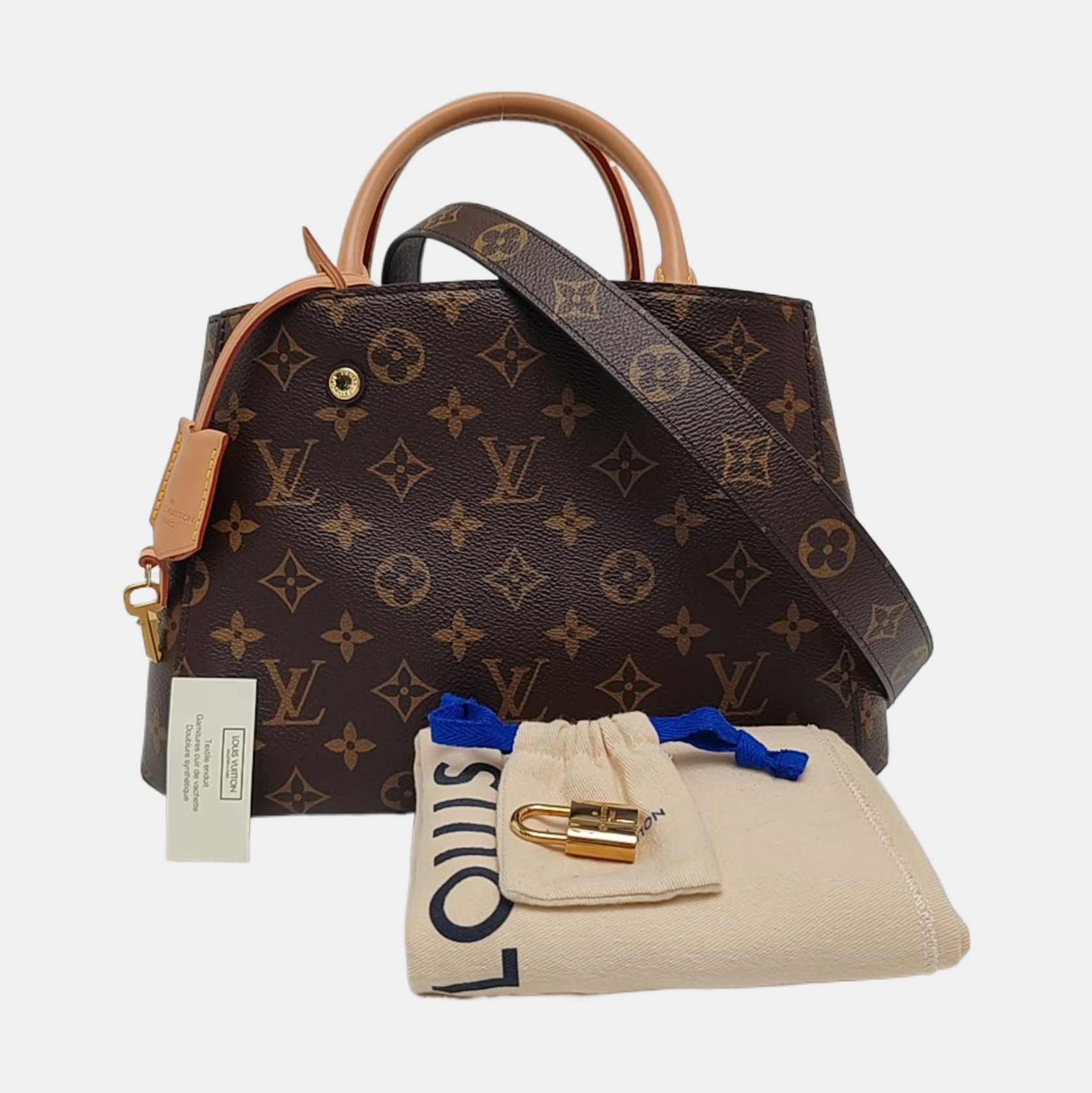 MONTAIGNE BB Monogram Coated Canvas Brown