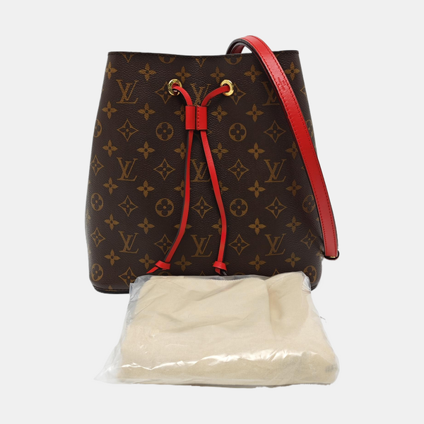 Authenticated pre-owned  NÉONOÉ MM Monogram Coated Canvas Brown - Bucket Bag at Looply