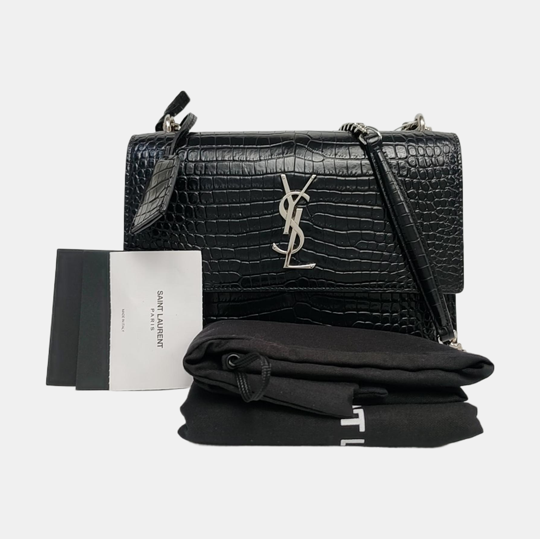 SUNSET Medium Calfskin Black
