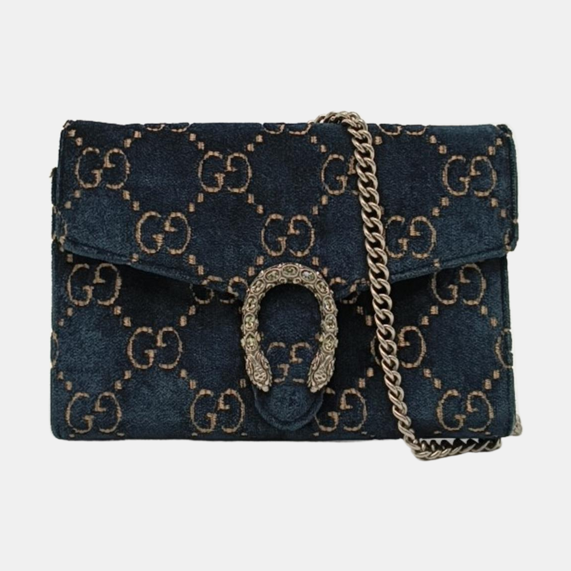 Authenticated pre-owned  Dionysus Mini Monogram Velvet Blue - Shoulder Bag at Looply