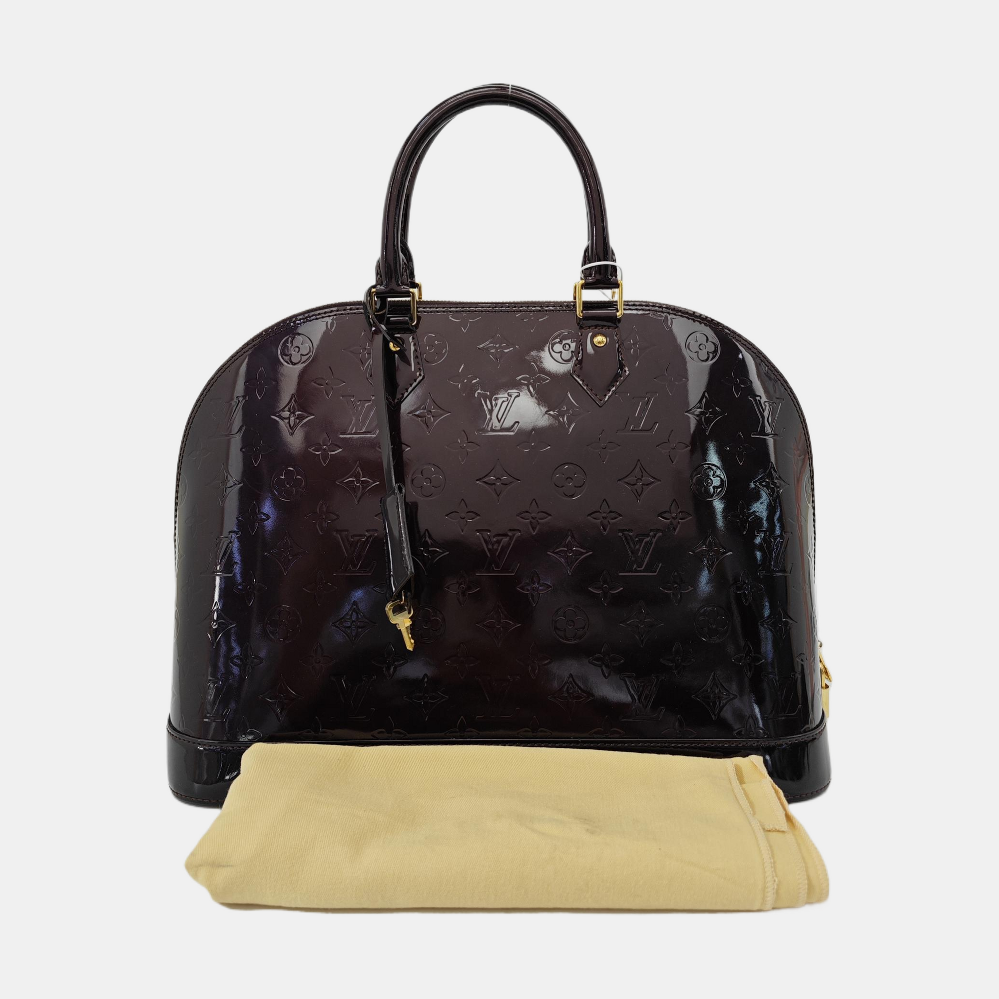 ALMA MM Monogram Patent Leather Red