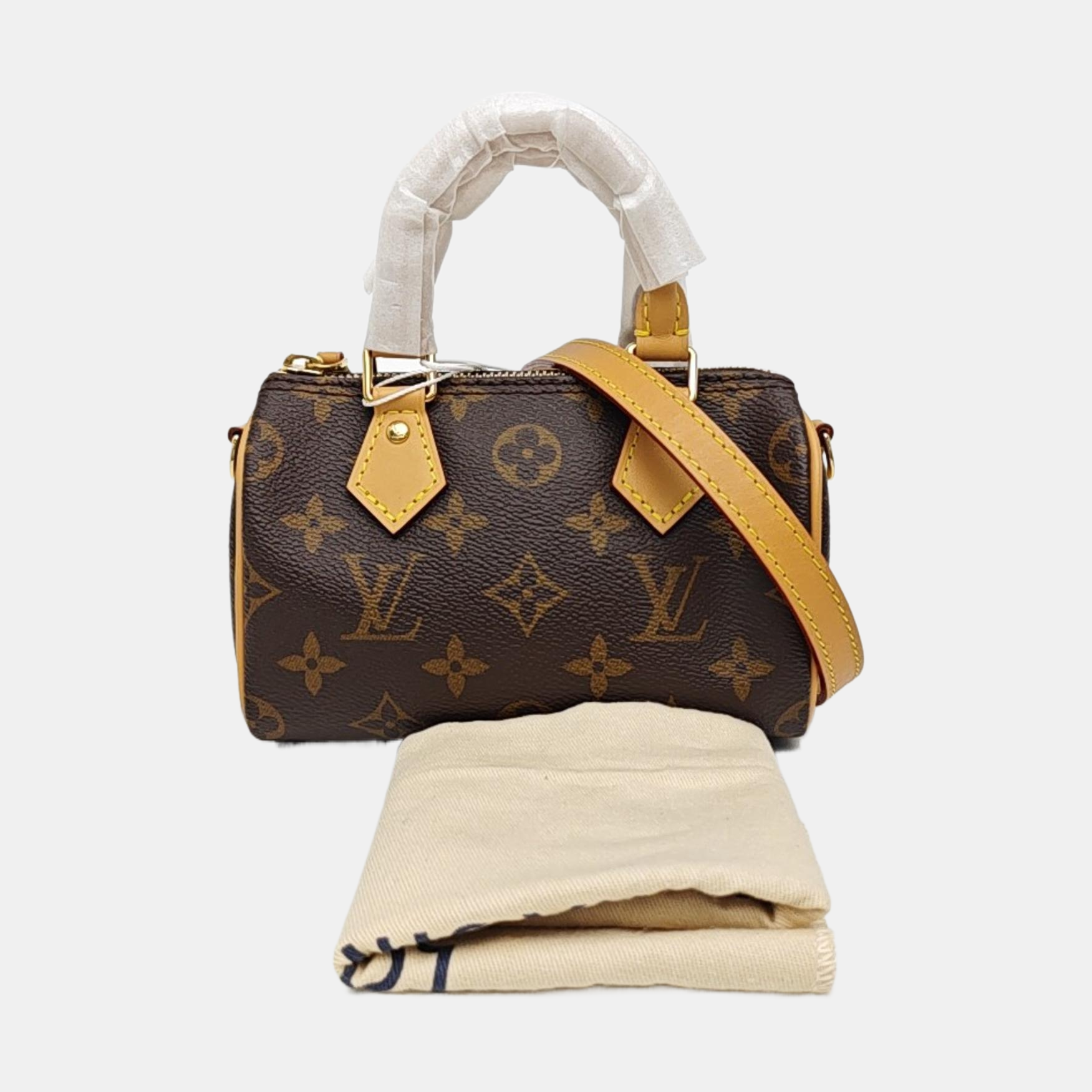 SPEEDY Nano Monogram Coated Canvas Brown