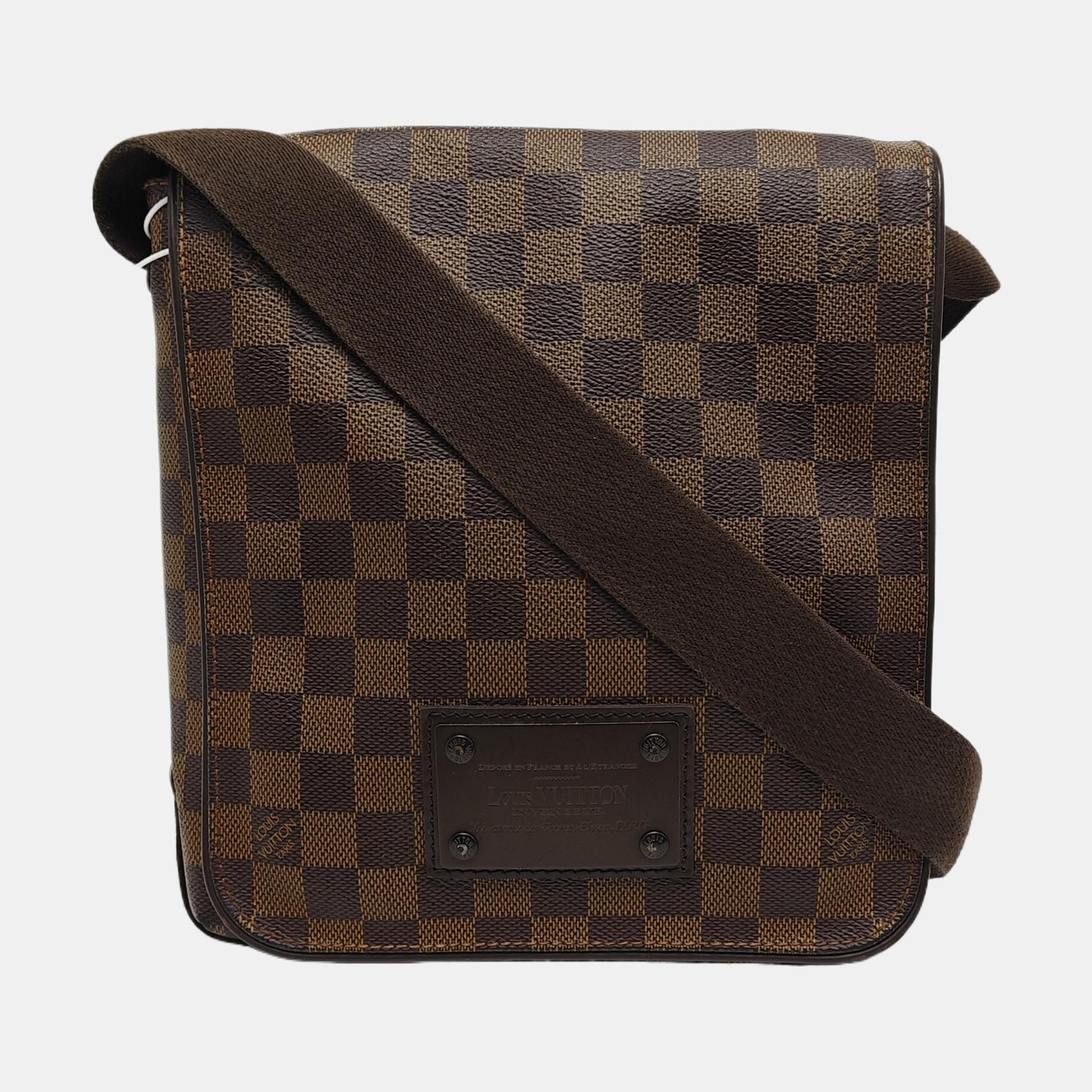 BROOKLYN PM Damier Ebene Coated Canvas Brown