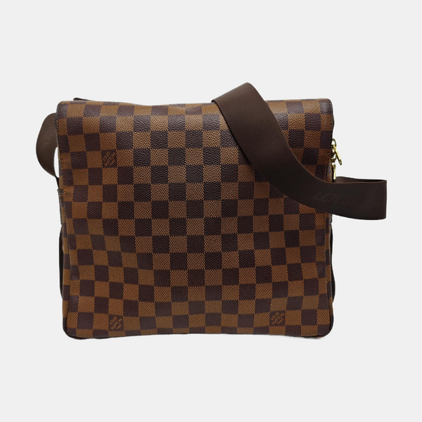 NAVIGLIO MM Damier Ebene Coated Canvas Brown