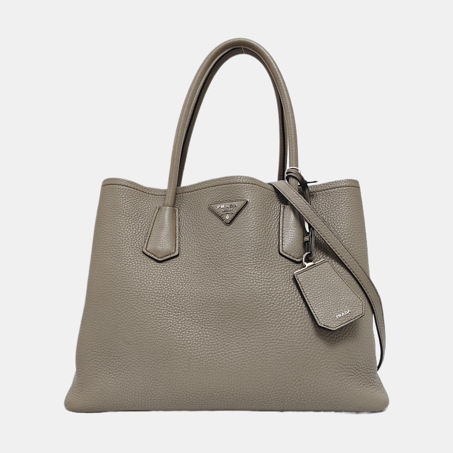 Double Large Calfskin Gray