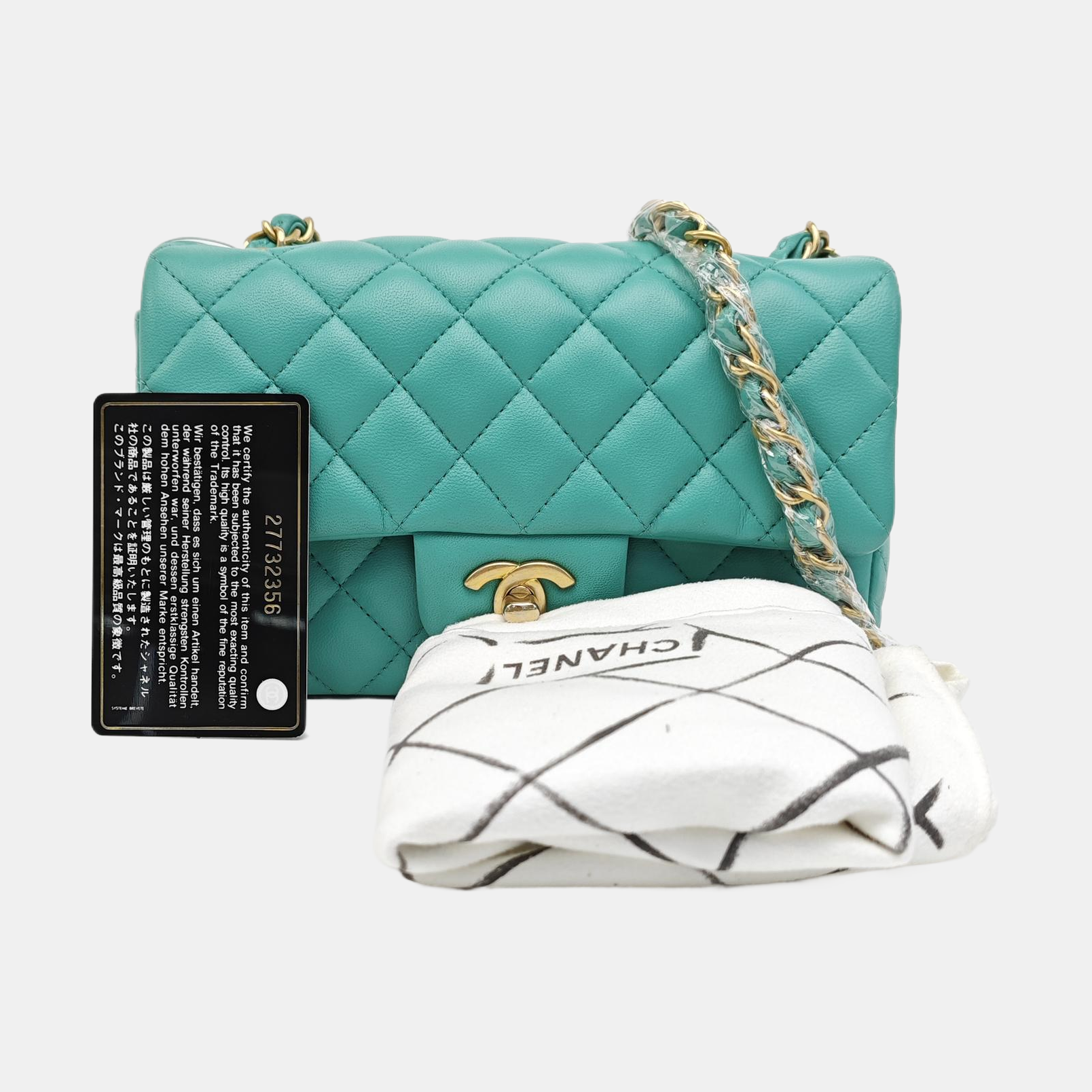 CLASSIC FLAP Mini Quilted Lambskin Green